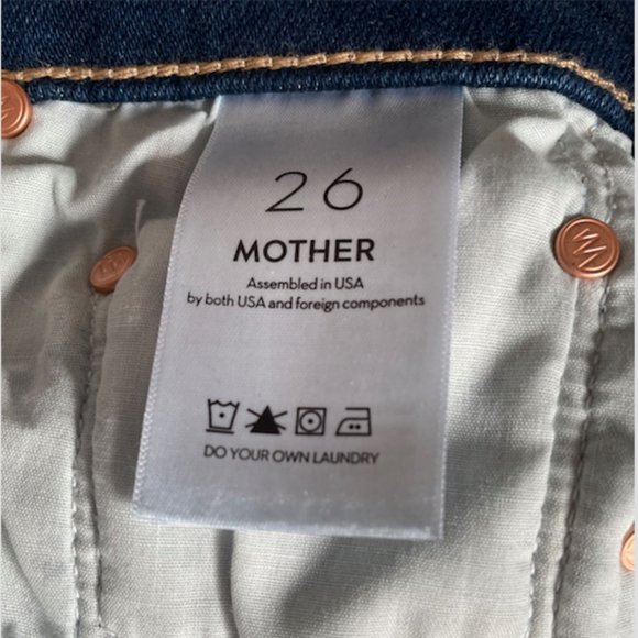 MOTHER | The Insider Crop Step Fray Bootcut Jeans (Home Movies) Size 26 NWT - Picture 10 of 10